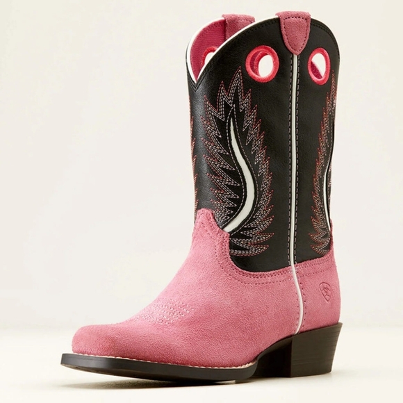 Ariat Other - ARIAT Youth Futurity Fort Worth Western Boot Haute Pink Suede Size 5 Big Girl